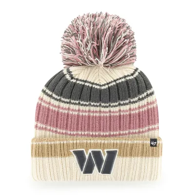 Washington Commanders '47 Hone Cuffed Knit Hat with Pom - Cream