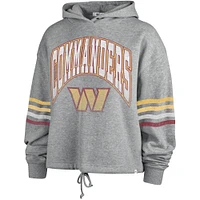 Women's '47 Heather Gray Washington Commanders Upland Bennett Pullover Hoodie