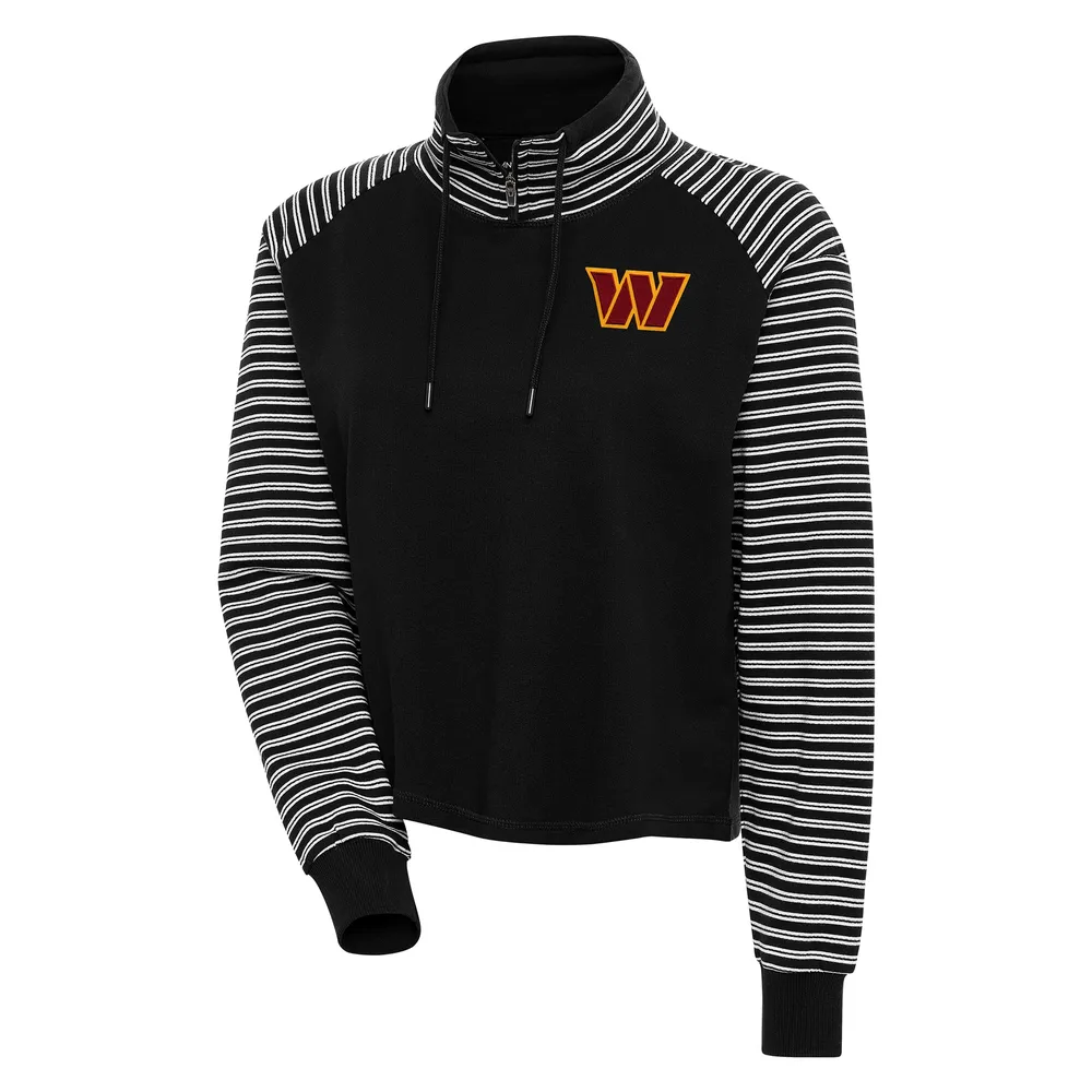 Washington Commanders Antigua Women's Squad Pullover Top - Black/White