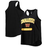 Women's Black Washington Commanders Plus Team Racerback Tank Top