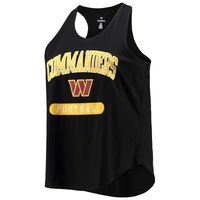 Women's Black Washington Commanders Plus Team Racerback Tank Top