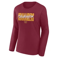 Women's Burgundy Washington Commanders Grip Long Sleeve T-Shirt