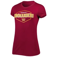 Women's Concepts Sport Burgundy/Gold Washington Commanders Badge T-Shirt & Pants Sleep Set