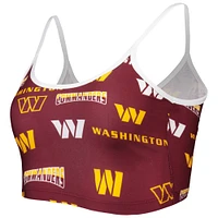 Concepts Sport Bordeaux Washington Commanders Breakthrough Allover Knit Lounge Bralette