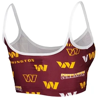 Concepts Sport Bordeaux Washington Commanders Breakthrough Allover Knit Lounge Bralette