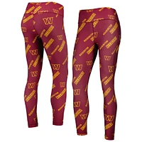 Women's Concepts Sport Burgundy Washington Commanders Breakthrough Allover Print Lounge Leggings