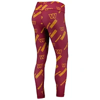 Women's Concepts Sport Burgundy Washington Commanders Breakthrough Allover Print Lounge Leggings