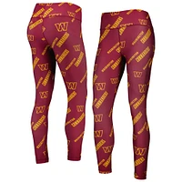 Women's Concepts Sport Burgundy Washington Commanders Breakthrough Allover Print Lounge Leggings