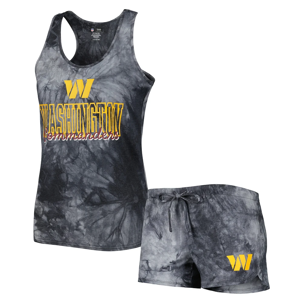 Women's Concepts Sport Charcoal Washington Commanders Billboard Scoop Neck Racerback Tank and Shorts Sleep Set