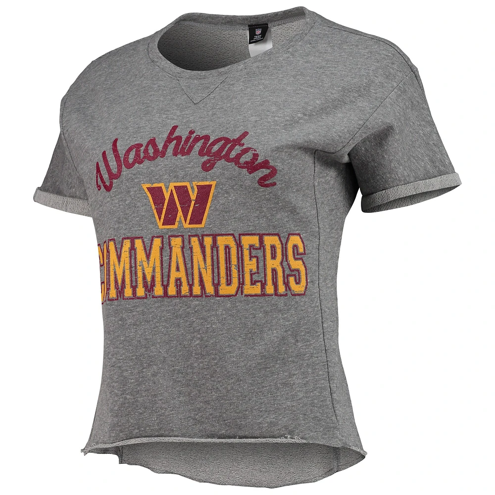 Women's Concepts Sport Gray Washington Commanders Mainstream Tri-Blend T-Shirts & Shorts Lounge Set