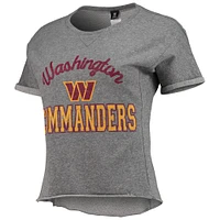 Women's Concepts Sport Gray Washington Commanders Mainstream Tri-Blend T-Shirts & Shorts Lounge Set