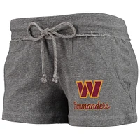 Women's Concepts Sport Gray Washington Commanders Mainstream Tri-Blend T-Shirts & Shorts Lounge Set