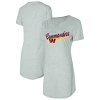 Chemise de nuit en tricot gris pour femme Concepts Sport Washington Commanders Petition