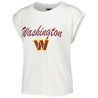 Ensemble de pyjama et short en tricot Washington Commanders Montana Concepts Sport pour femmes, blanc/crème