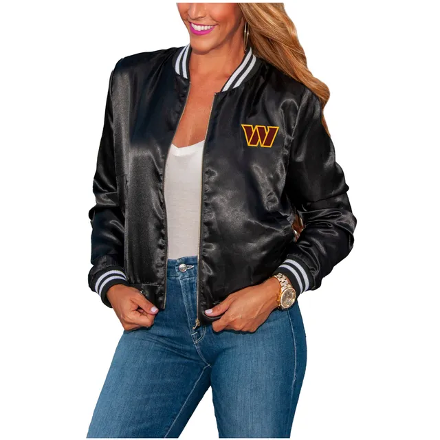 Lids Las Vegas Raiders Cuce Women's Full-Zip Varsity Jacket - Black