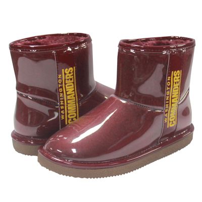 Women's Cuce Burgundy Washington Commanders Water Resistant Faux Shearling Boots