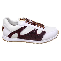 Women's Cuce  White Washington Commanders Glitter Sneakers