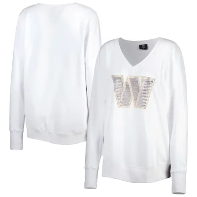 Washington Commanders Cuce Women's Square Neck Pullover Sweatshirt - White