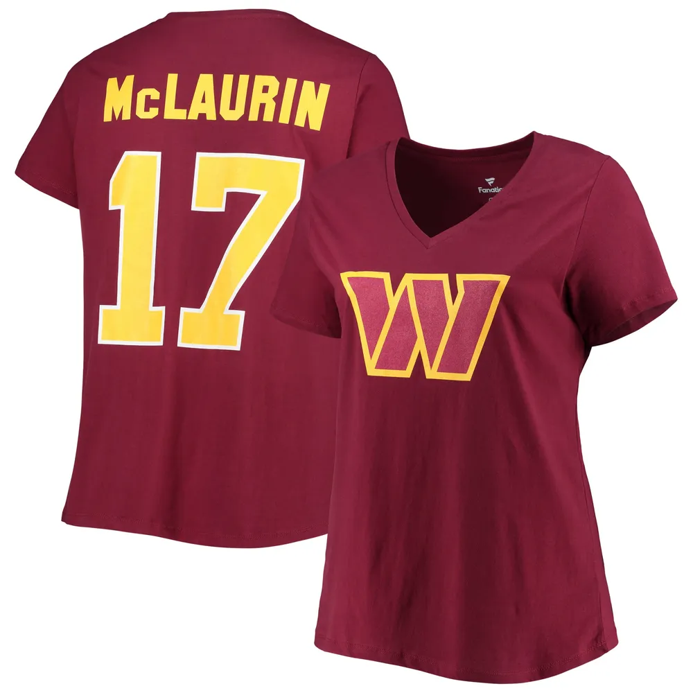 Lids Terry McLaurin Washington Commanders Fanatics Branded Women's Plus  Player Name & Number V-Neck T-Shirt - Burgundy