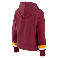 Women's Fanatics  Burgundy Washington Commanders Over Under Pullover Hoodie