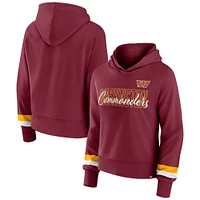 Women's Fanatics  Burgundy Washington Commanders Over Under Pullover Hoodie