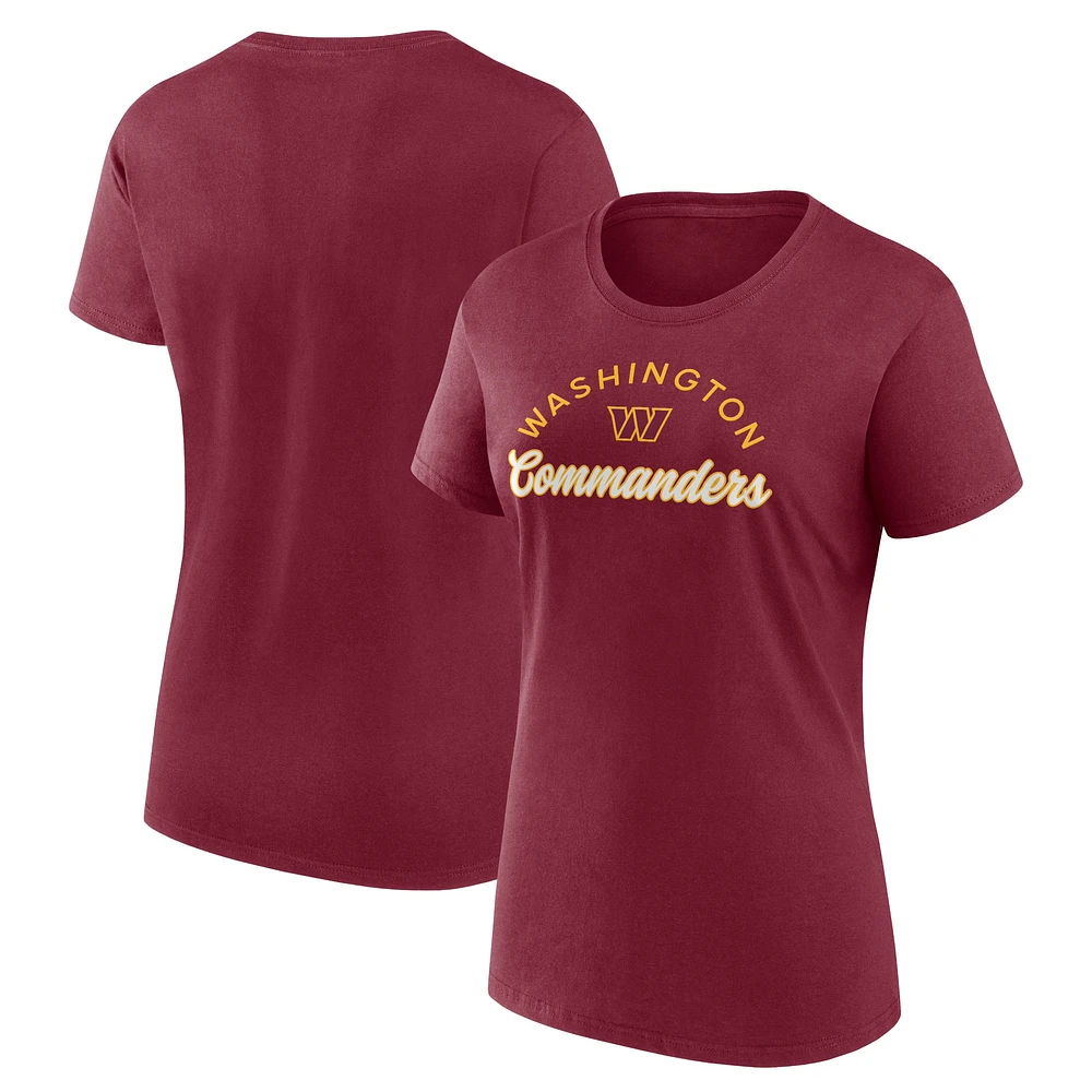 Women's Fanatics Burgundy Washington Commanders Primary Component T-Shirt