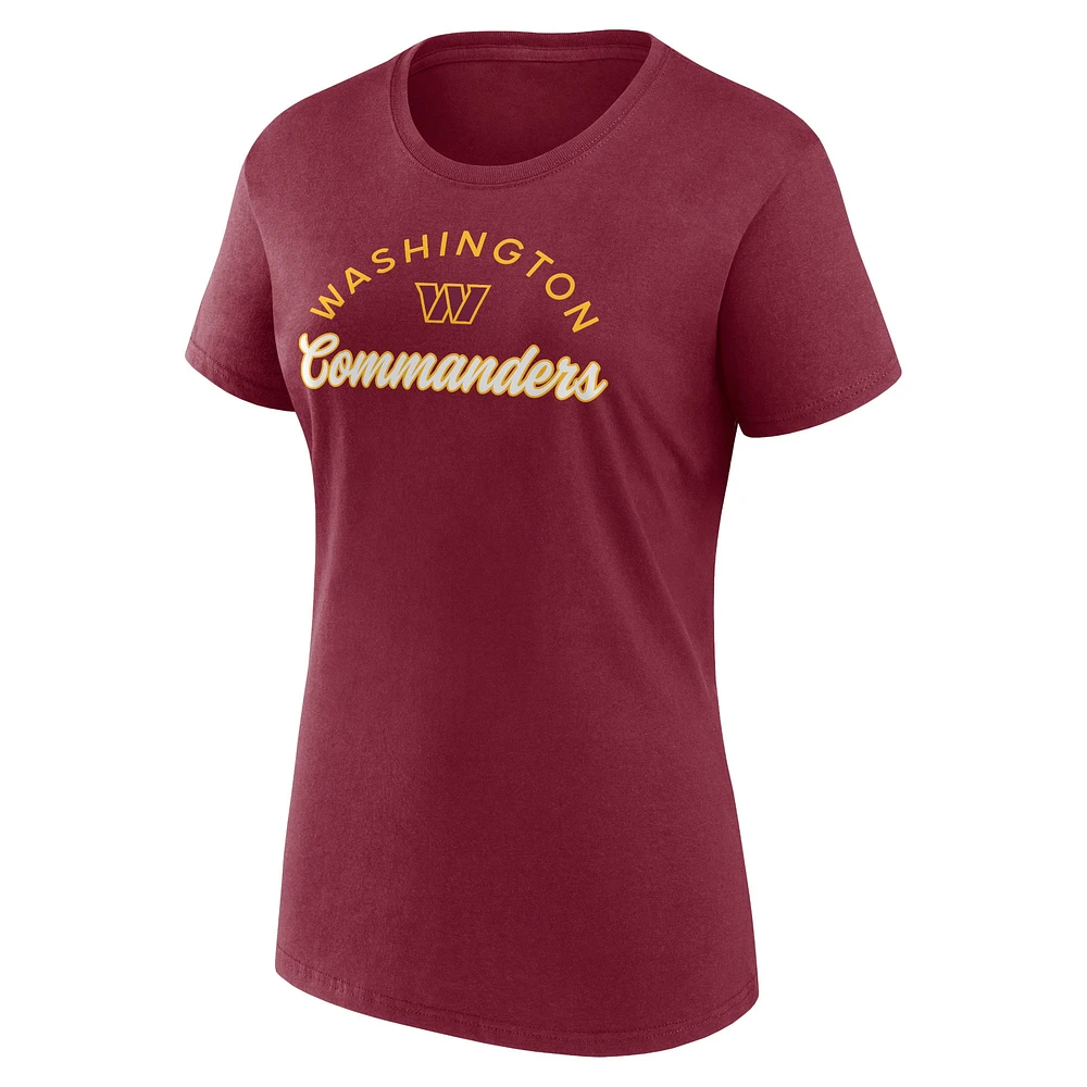 Women's Fanatics Burgundy Washington Commanders Primary Component T-Shirt