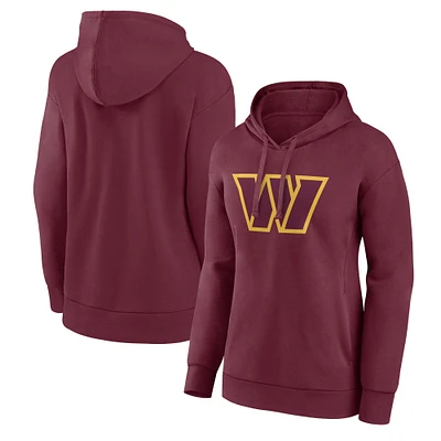 Sweat à capuche avec logo principal de l'équipe Washington Commanders bordeaux Fanatics pour femmes