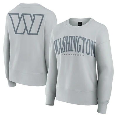 Sweat-shirt à capuche gris Fanatics pour femme Washington Commanders Elements