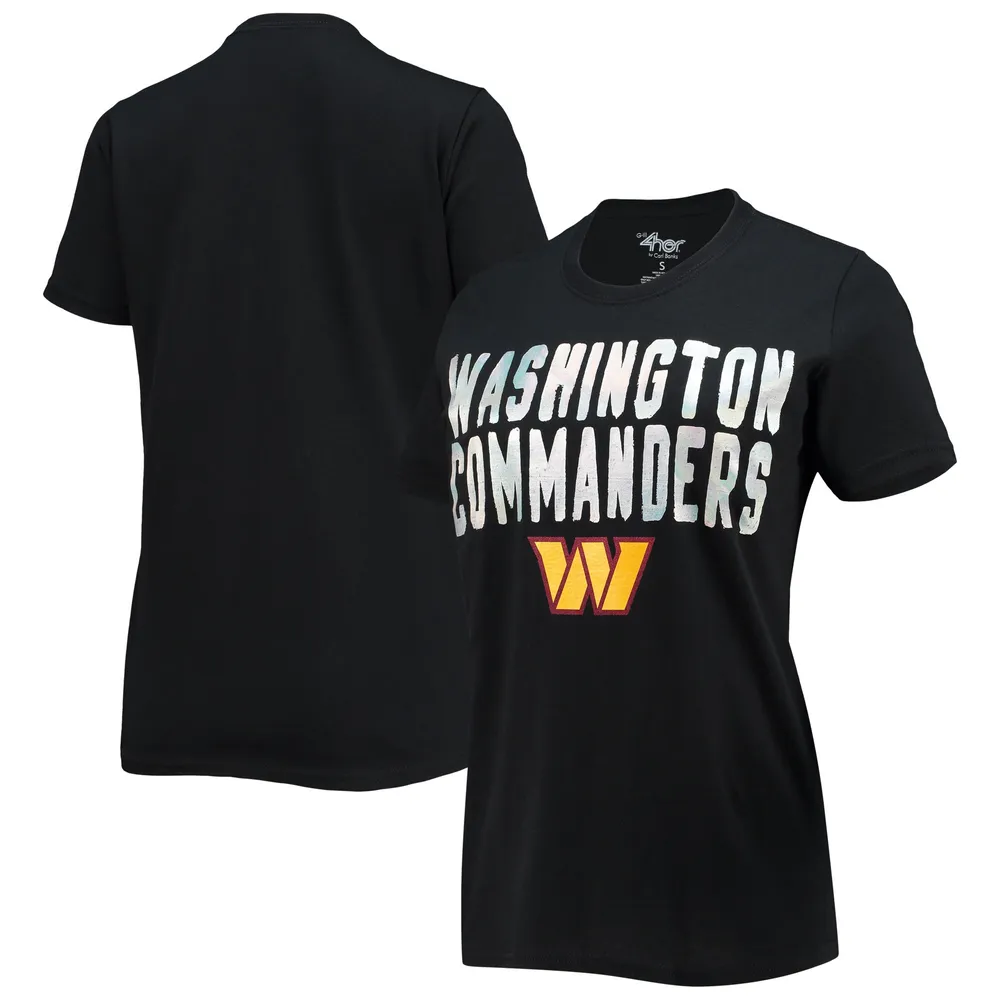 T-shirt pour femme G-III 4Her by Carl Banks noir Washington Commanders Endzone