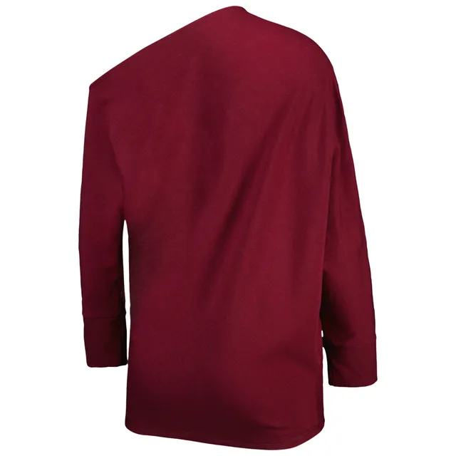 Lids Washington Commanders KIYA TOMLIN Women's Twisted Tri-Blend  Asymmetrical 3/4-Dolman Sleeve Sweatshirt - Burgundy