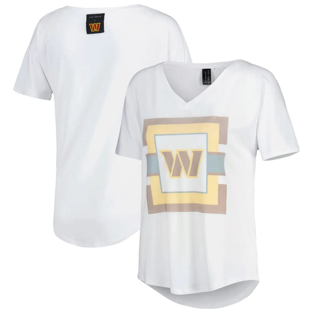 Lids Washington Commanders KIYA TOMLIN Women's V-Neck T-Shirt - White