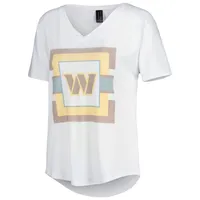 KIYA TOMLIN - T-shirt blanc à col en V Washington Commanders pour femme