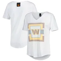 KIYA TOMLIN - T-shirt blanc à col en V Washington Commanders pour femme