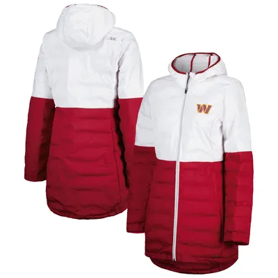 Women's MSX by Michael Strahan White/Navy Dallas Cowboys Willow Quilted  Hoodie Full-Zip Jacket