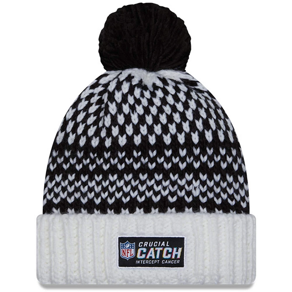 Women's New Era  Black/White Washington Commanders 2023 NFL Crucial Catch Cuffed Pom Knit Hat