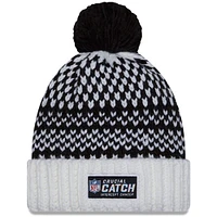 Women's New Era  Black/White Washington Commanders 2023 NFL Crucial Catch Cuffed Pom Knit Hat