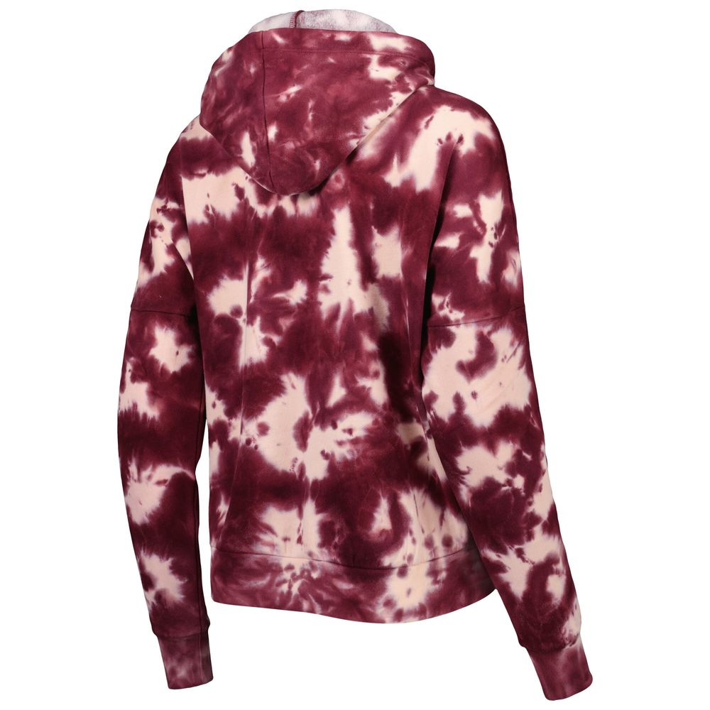 Women's New Era Burgundy Washington Commanders Cloud Dye Fleece Pullover Hoodie