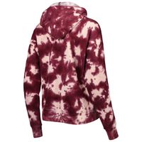 Women's New Era Burgundy Washington Commanders Cloud Dye Fleece Pullover Hoodie