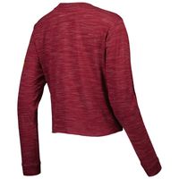 Women's New Era Burgundy Washington Commanders Crop Long Sleeve T-Shirt