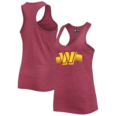 Women's New Era Burgundy Washington Commanders Scoop Neck Racerback Tank Top