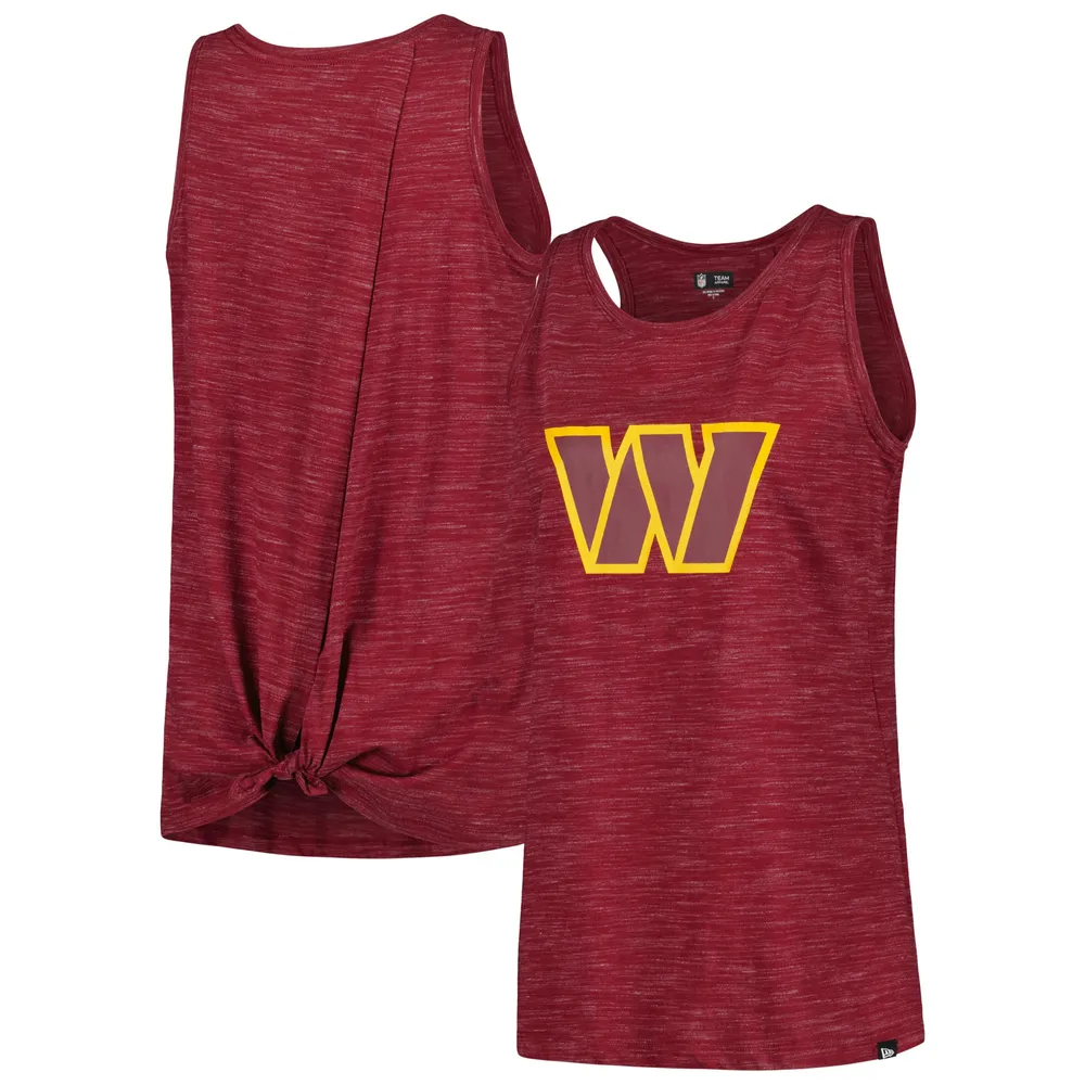 Lids Washington Commanders New Era Women's Space Dye Tie-Back Tank Top -  Burgundy