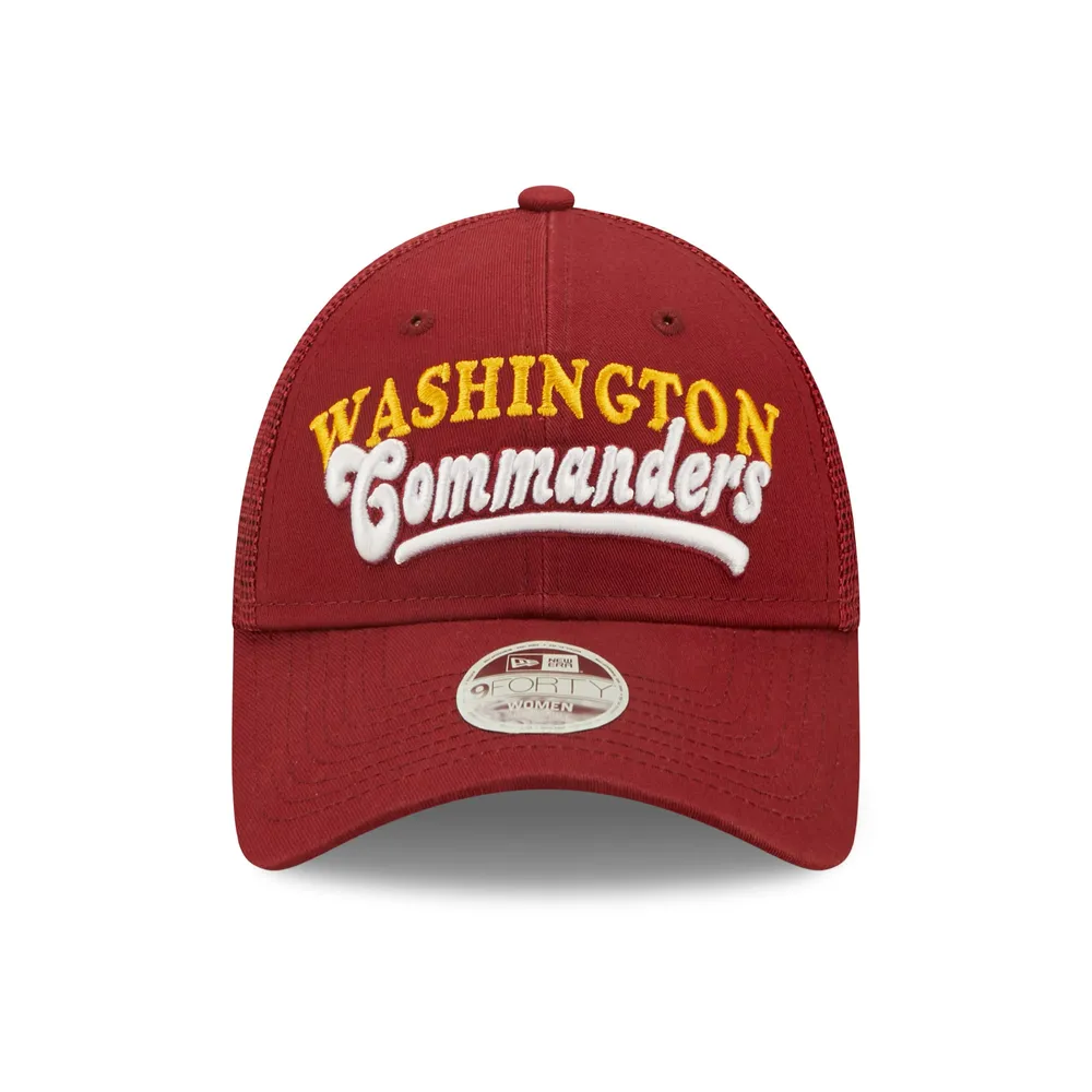 Casquette Snapback 9FORTY New Era pour femme des Washington Commanders Team Trucker bordeaux