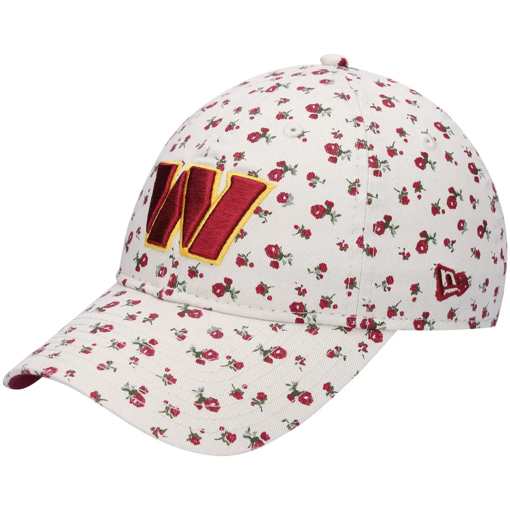 Casquette ajustable Washington Commanders Floral Ivy 9TWENTY New Era pour femme crème