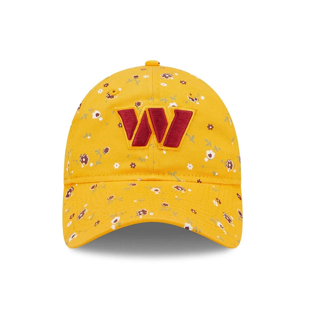 9TWENTY pour femme avec logo Washington Commanders doré New Era - Casquette ajustable