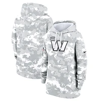 Women's Nike Arctic Camo Washington Commanders 2024 Salute To Service Club Fleece Oversized Pullover Hoodie