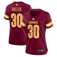 Maillot de match Nike Austin Ekeler Bordeaux Washington Commanders pour femme