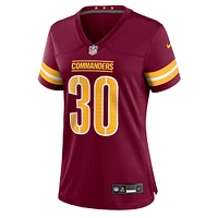 Maillot de match Nike Austin Ekeler Bordeaux Washington Commanders pour femme