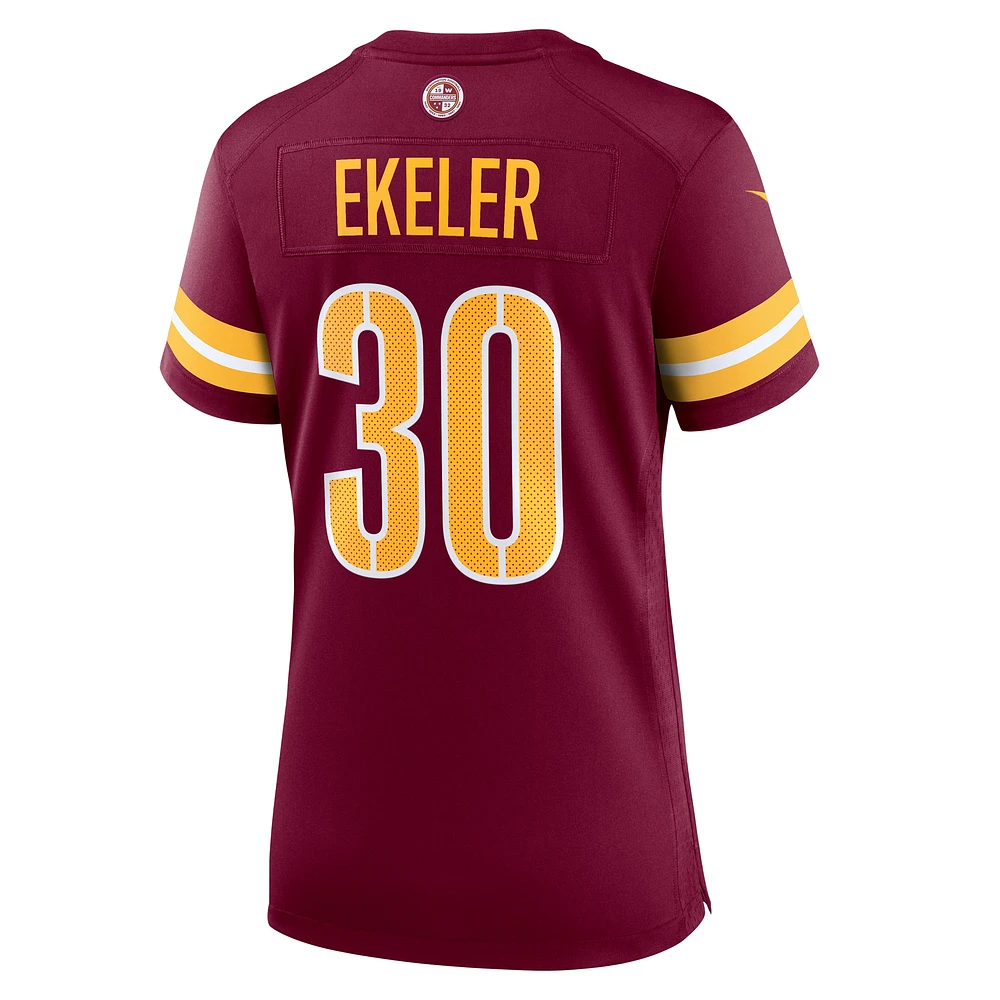 Maillot de joueur match Nike Austin Ekeler pour femmes, bordeaux, Washington Commanders