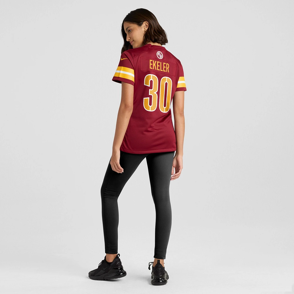 Maillot de joueur match Nike Austin Ekeler pour femmes, bordeaux, Washington Commanders